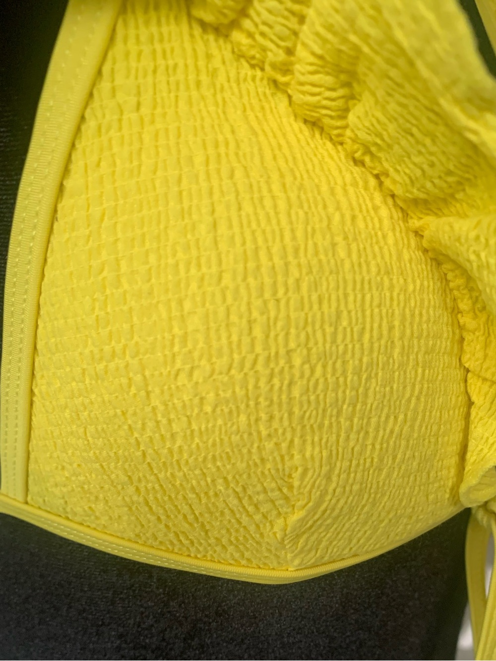 NWOT! Lost Ink, ASOS Yellow Ruffle bikini top - Picture 9 of 9